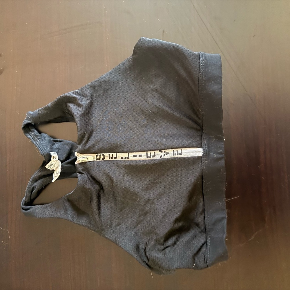 Forever 21 Black Zippered Activewear Top